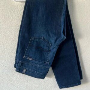 7 For All Mankind High Waist Gwenevere Dark Blue Stretch Skinny Logo Jeans 29